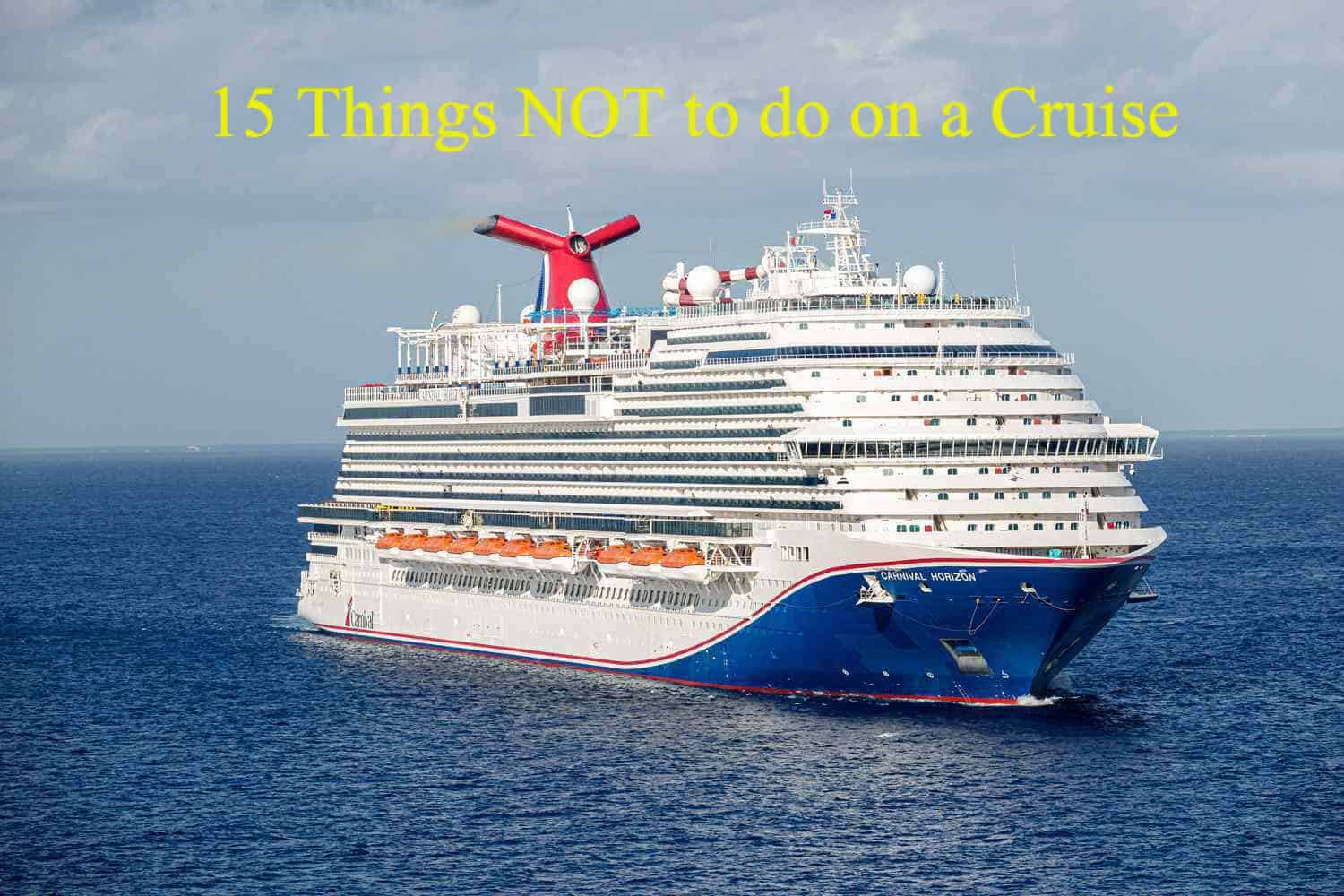 Cruise ship at sea used in blog post about cruise etiquette and common mistakes
